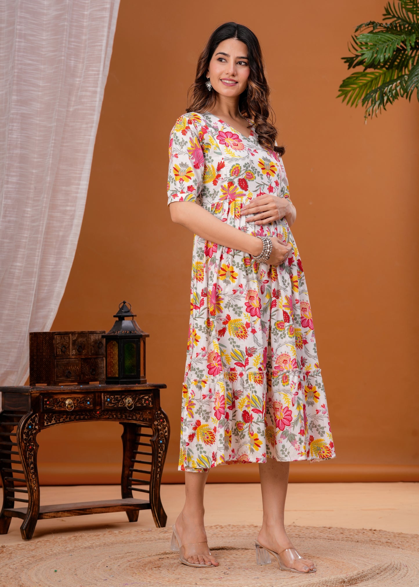 Ashvy Pure Cotton Anarkali Feeding & Maternity Kurti – Comfort Meets Elegance