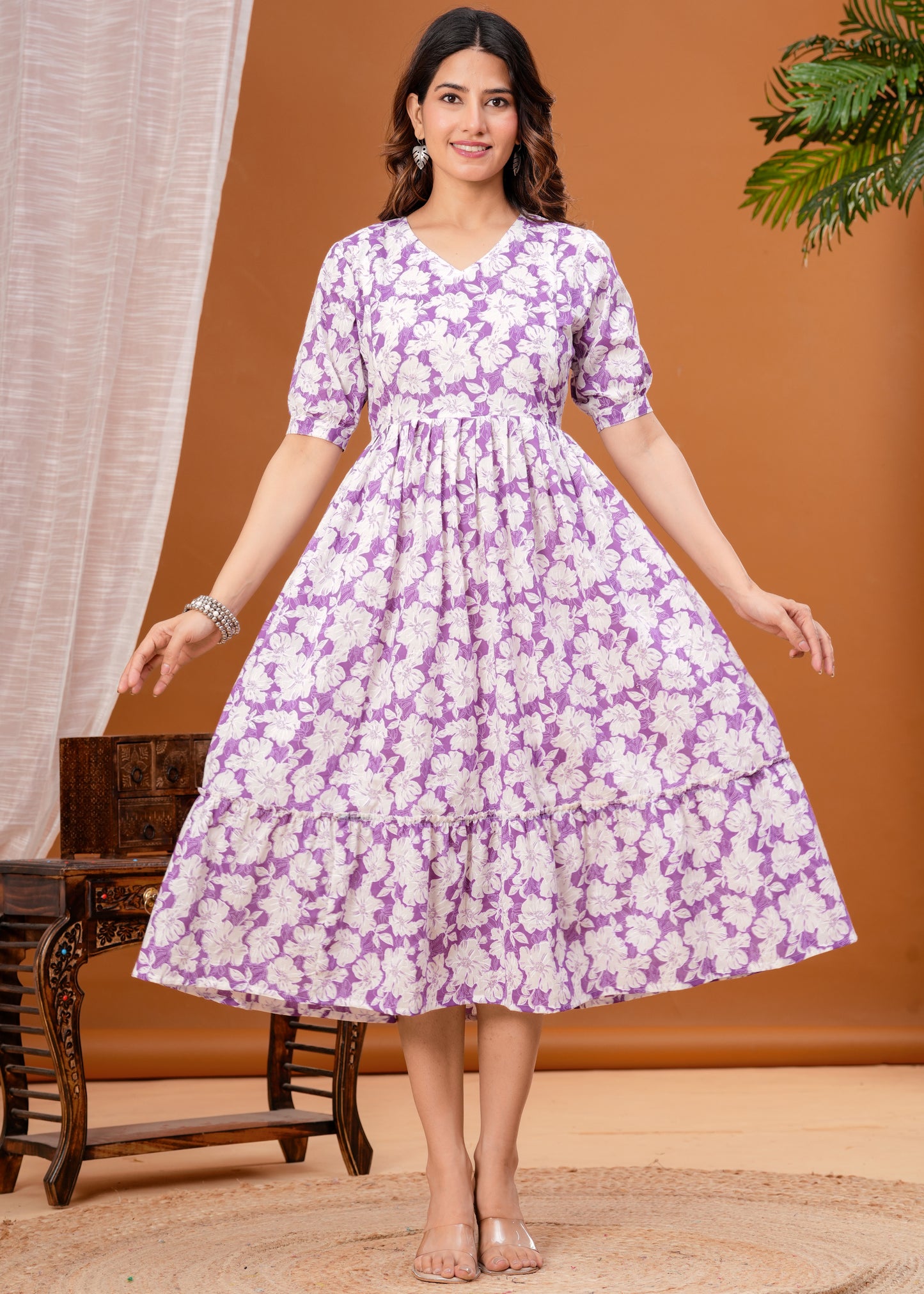 Ashvy Pure Cotton Anarkali Feeding & Maternity Kurti – Comfort Meets Elegance