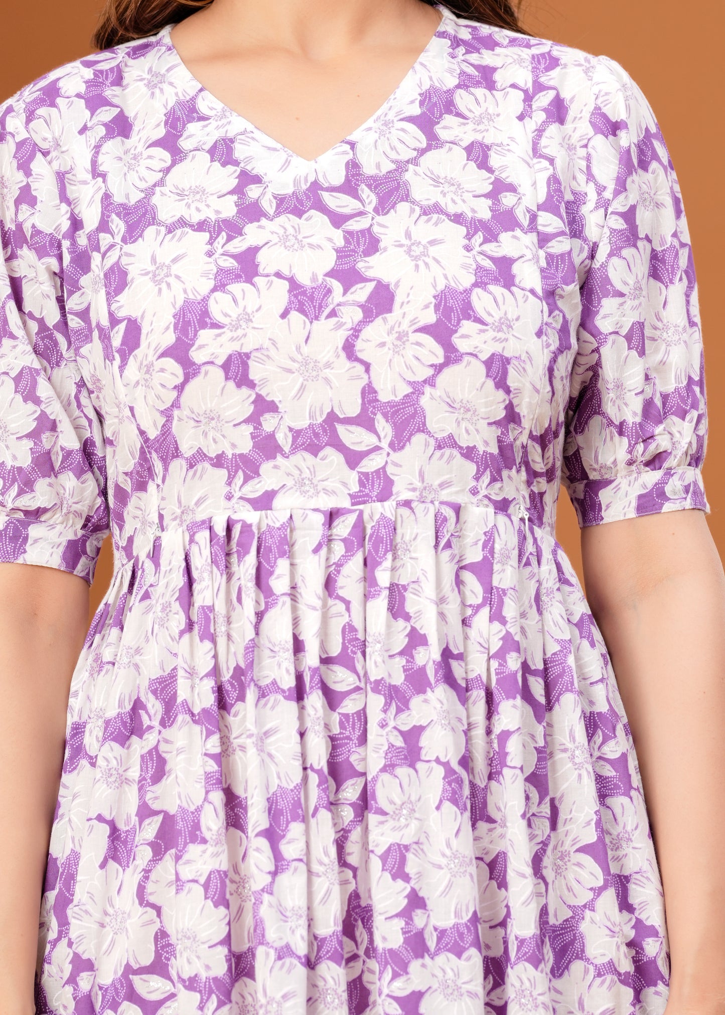Ashvy Pure Cotton Anarkali Feeding & Maternity Kurti – Comfort Meets Elegance