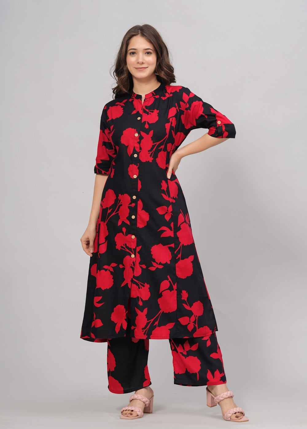 Printed Kurta Set for Women | Women Kurta Palazzo Set | Kurta with Pant Set