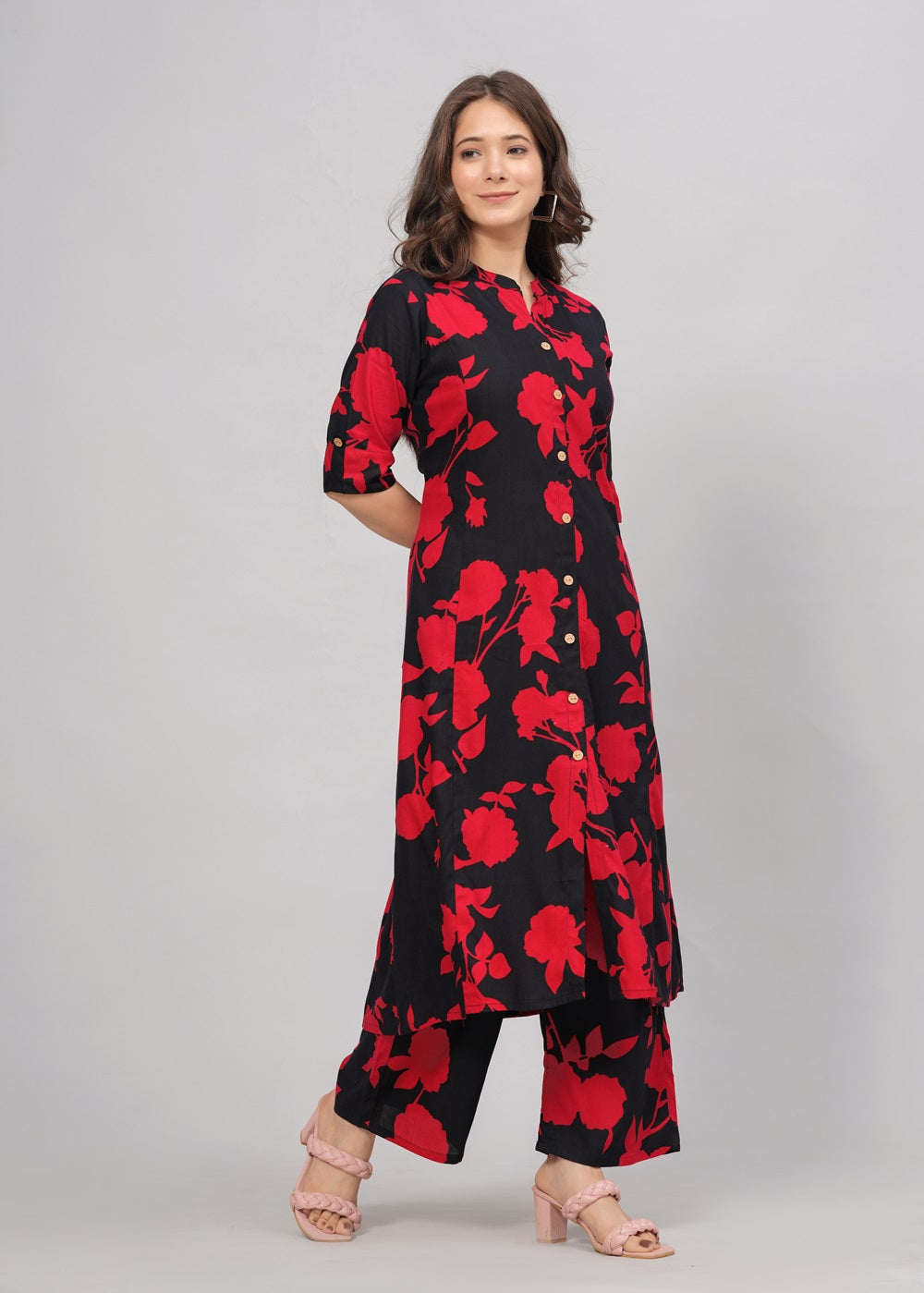 Printed Kurta Set for Women | Women Kurta Palazzo Set | Kurta with Pant Set