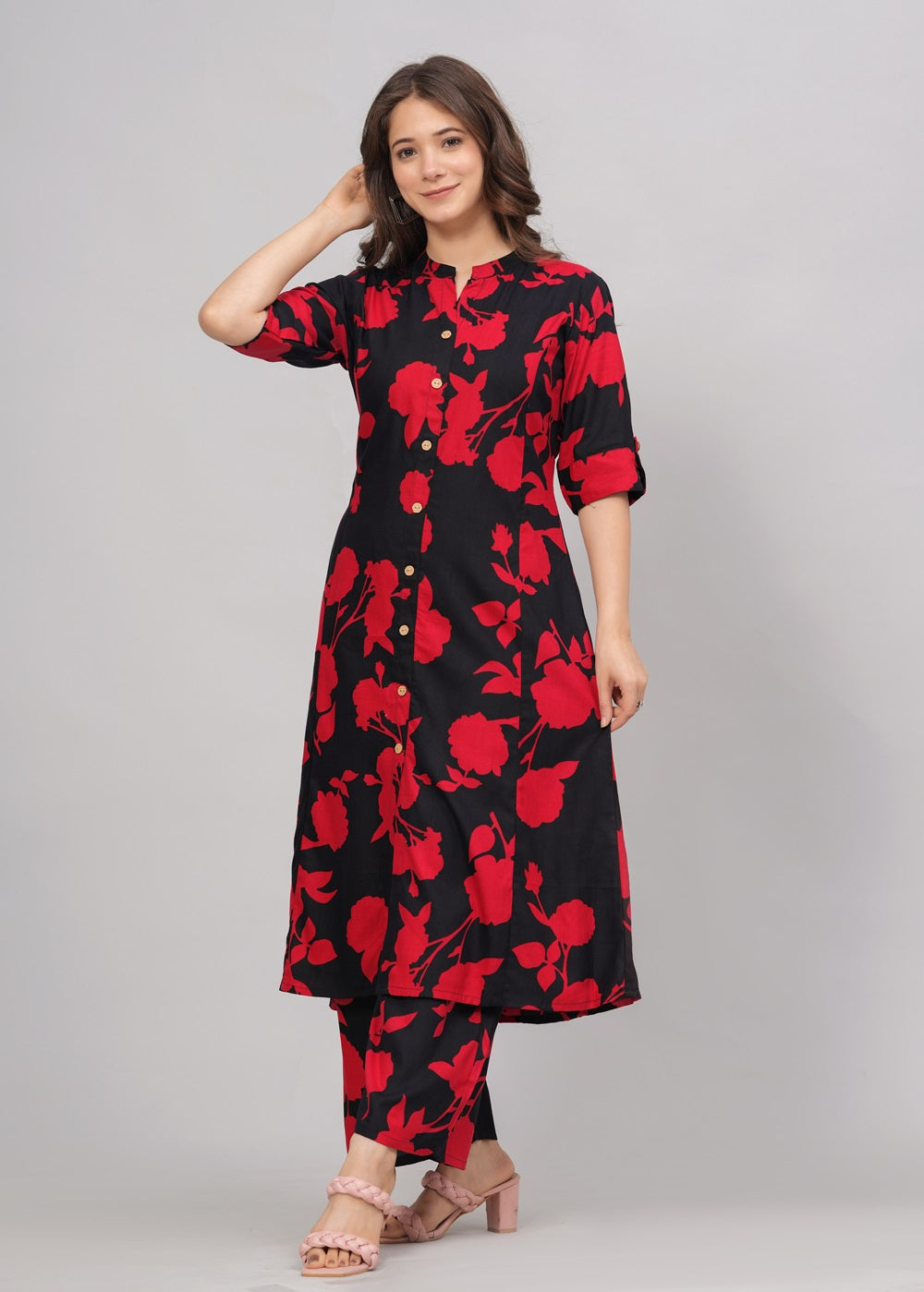 Printed Kurta Set for Women | Women Kurta Palazzo Set | Kurta with Pant Set