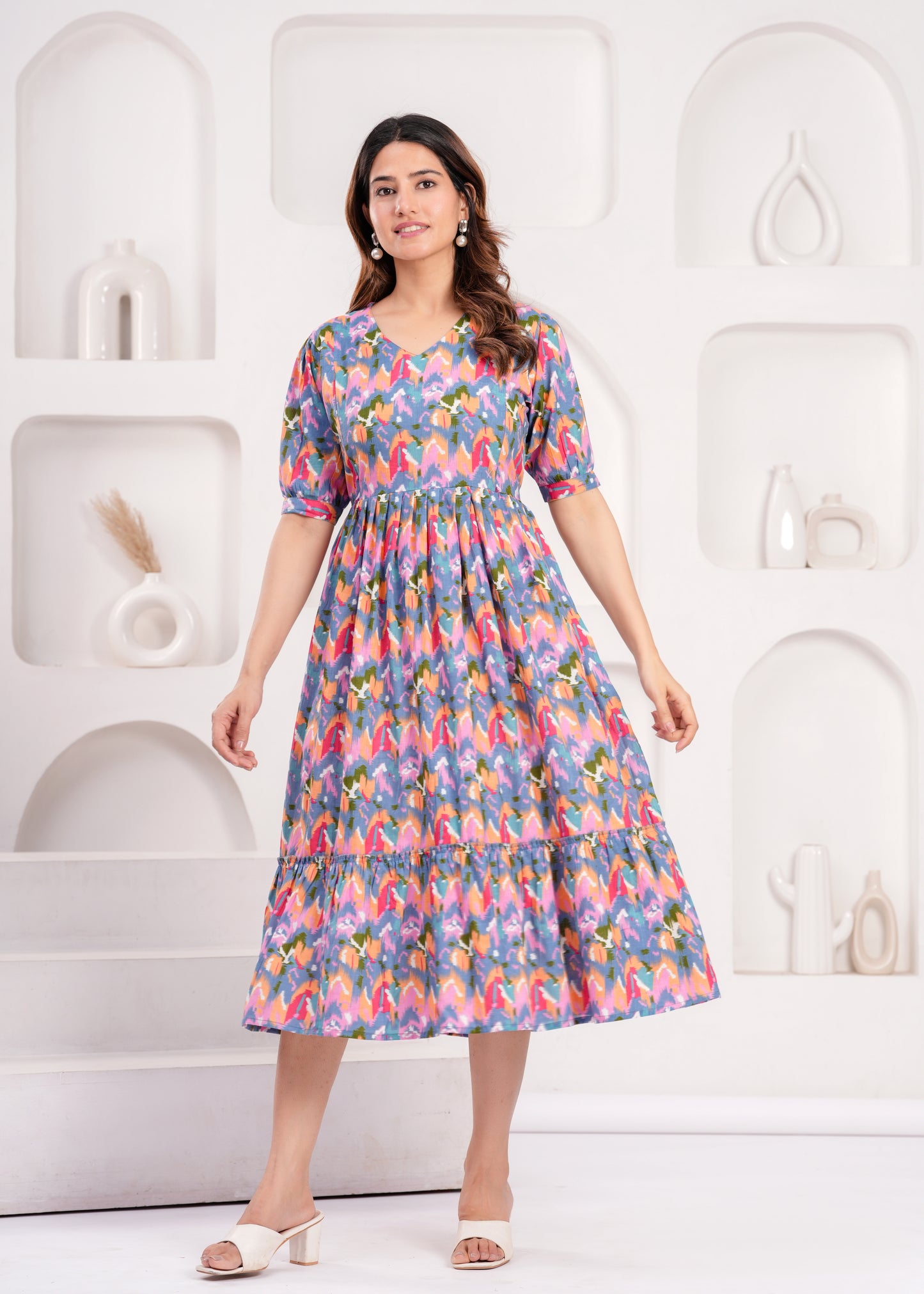 Ashvy Pure Cotton Anarkali Feeding & Maternity Kurti – Comfort Meets Elegance