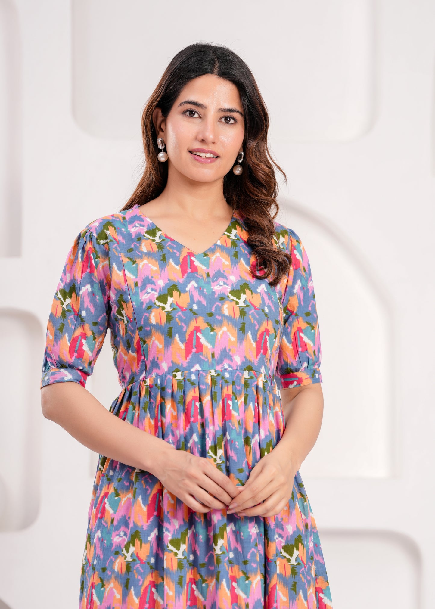 Ashvy Pure Cotton Anarkali Feeding & Maternity Kurti – Comfort Meets Elegance