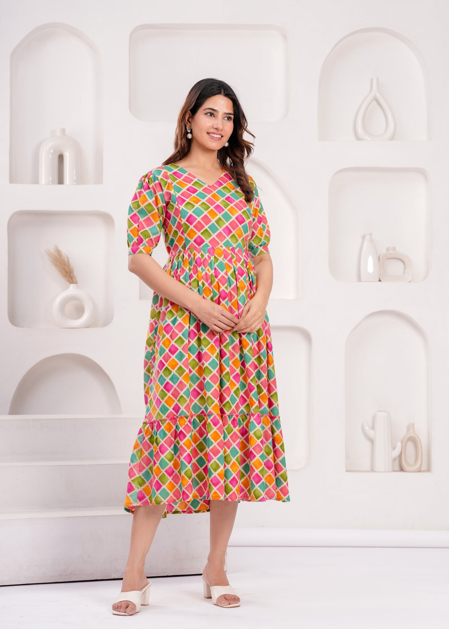 Ashvy Pure Cotton Anarkali Feeding & Maternity Kurti – Comfort Meets Elegance
