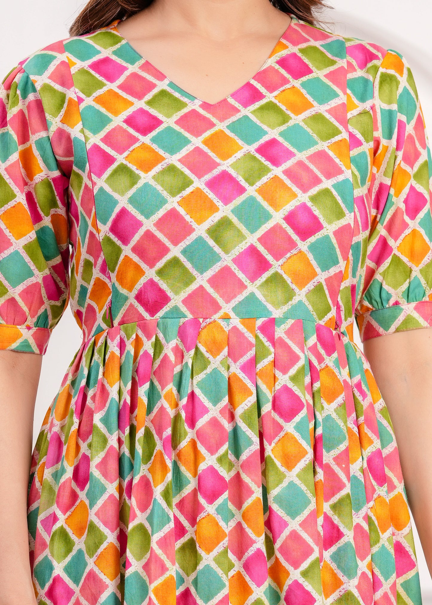 Ashvy Pure Cotton Anarkali Feeding & Maternity Kurti – Comfort Meets Elegance