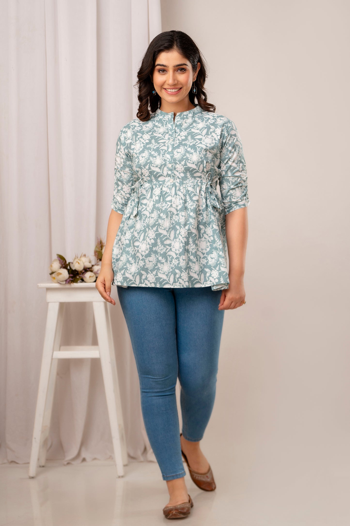 New Launch: Cotton Printed Top (Grey White) – Bright, Bold & Beautiful