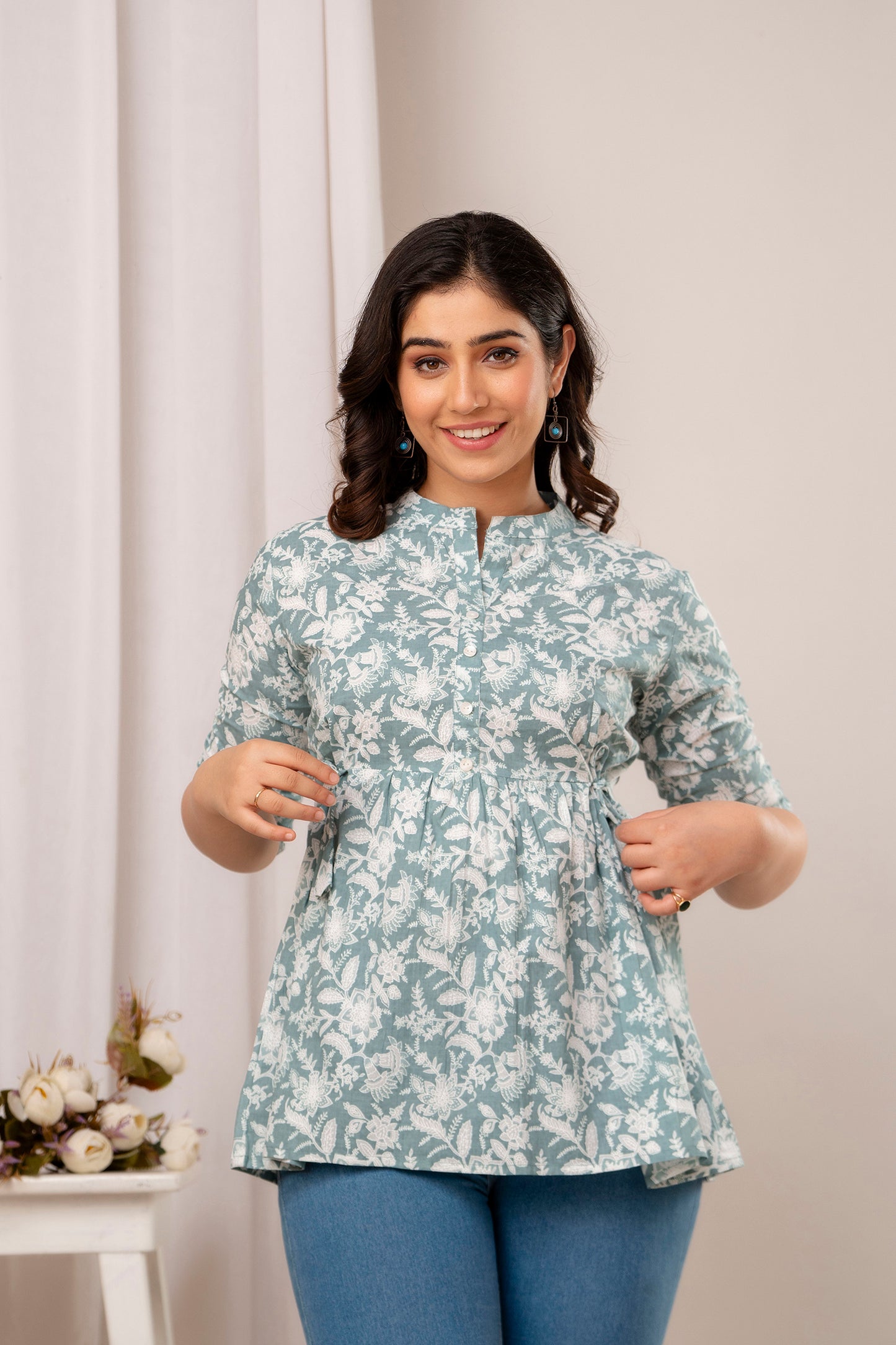 New Launch: Cotton Printed Top (Grey White) – Bright, Bold & Beautiful
