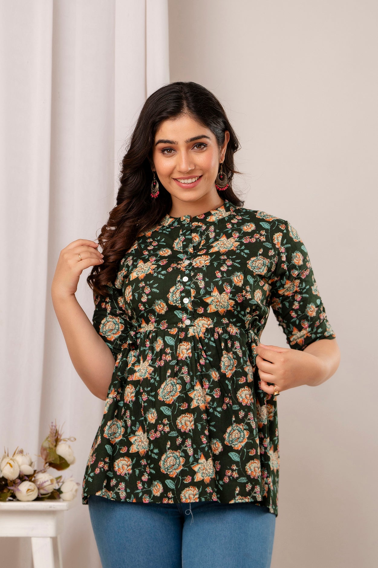 New Launch: Cotton Printed Top (Green) β Fresh, Light & Stylish