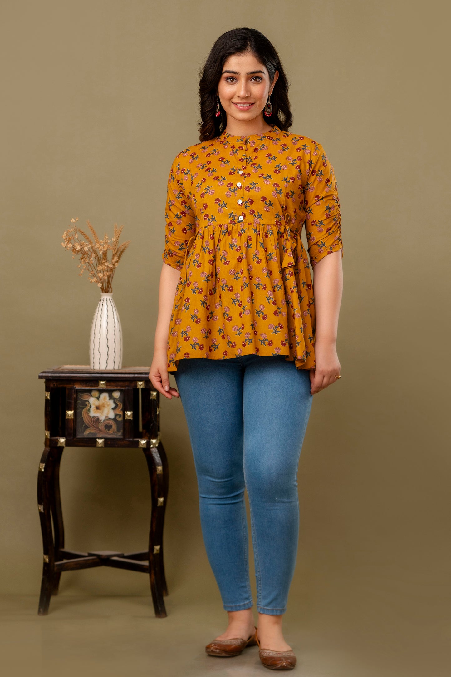 New Launch: Cotton Printed Top (Musturd Yellow) β Fresh, Vibrant & Stylish