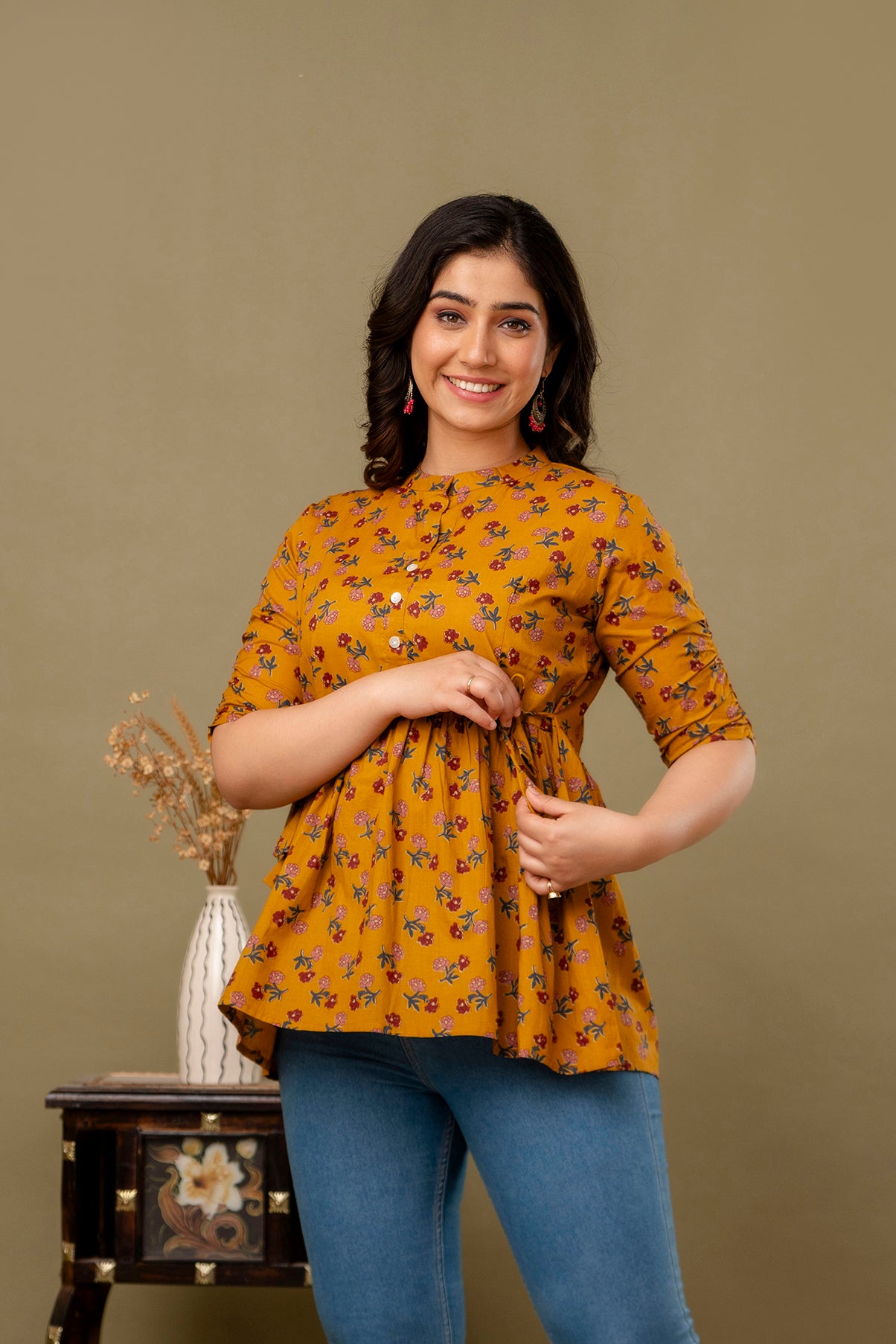 New Launch: Cotton Printed Top (Musturd Yellow) β Fresh, Vibrant & Stylish