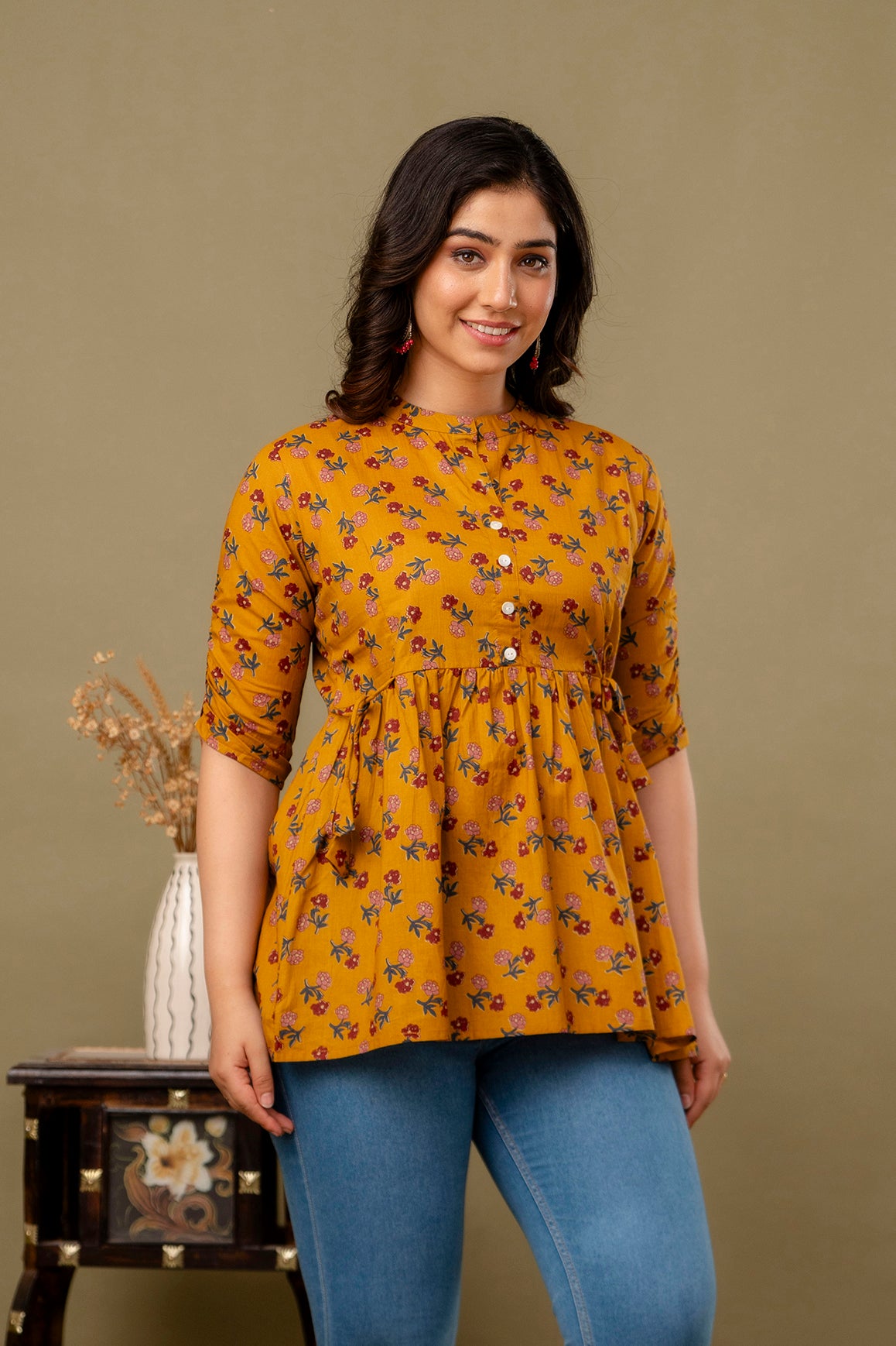 New Launch: Cotton Printed Top (Musturd Yellow) β Fresh, Vibrant & Stylish
