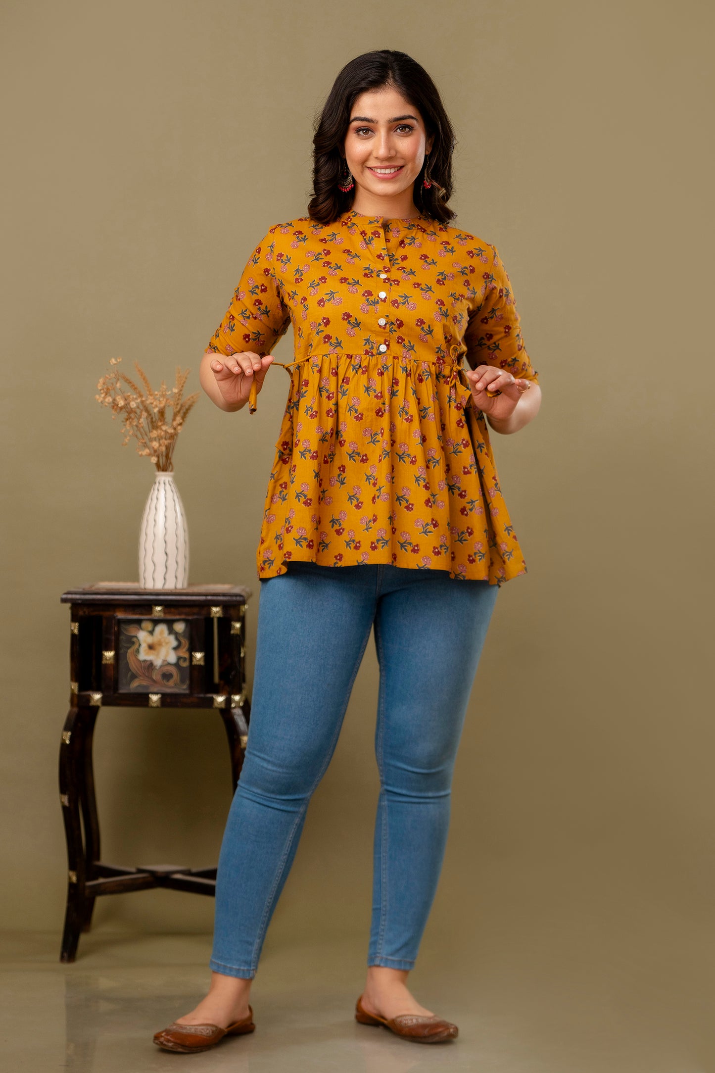 New Launch: Cotton Printed Top (Musturd Yellow) β Fresh, Vibrant & Stylish