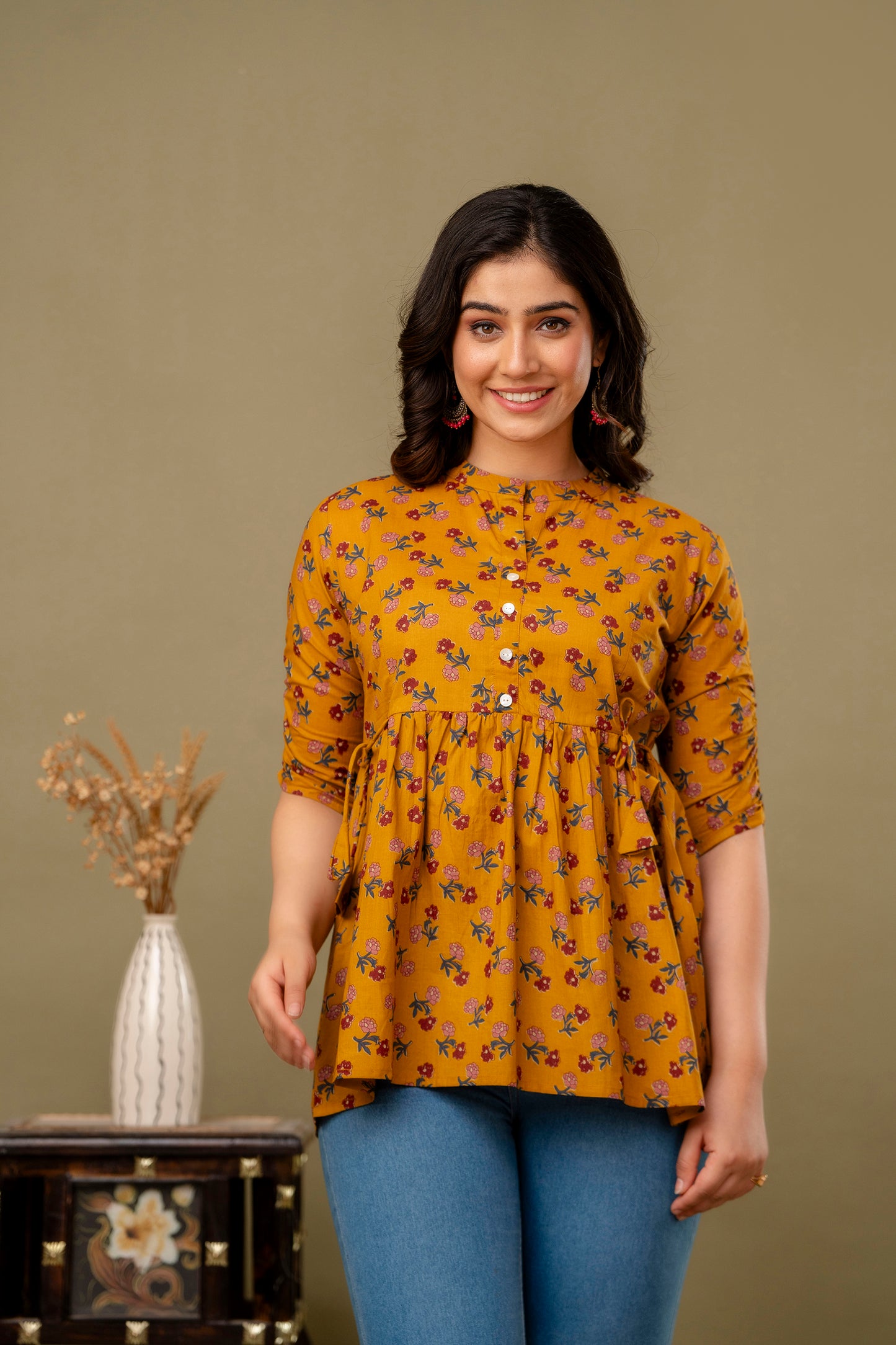 New Launch: Cotton Printed Top (Musturd Yellow) β Fresh, Vibrant & Stylish