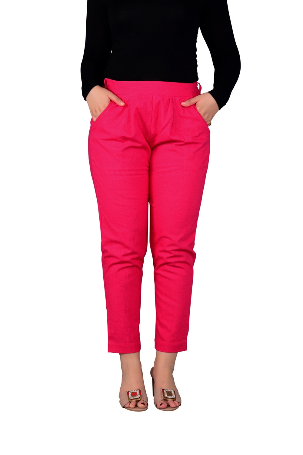 New Launch Everyday Cotton Pant (PINK)