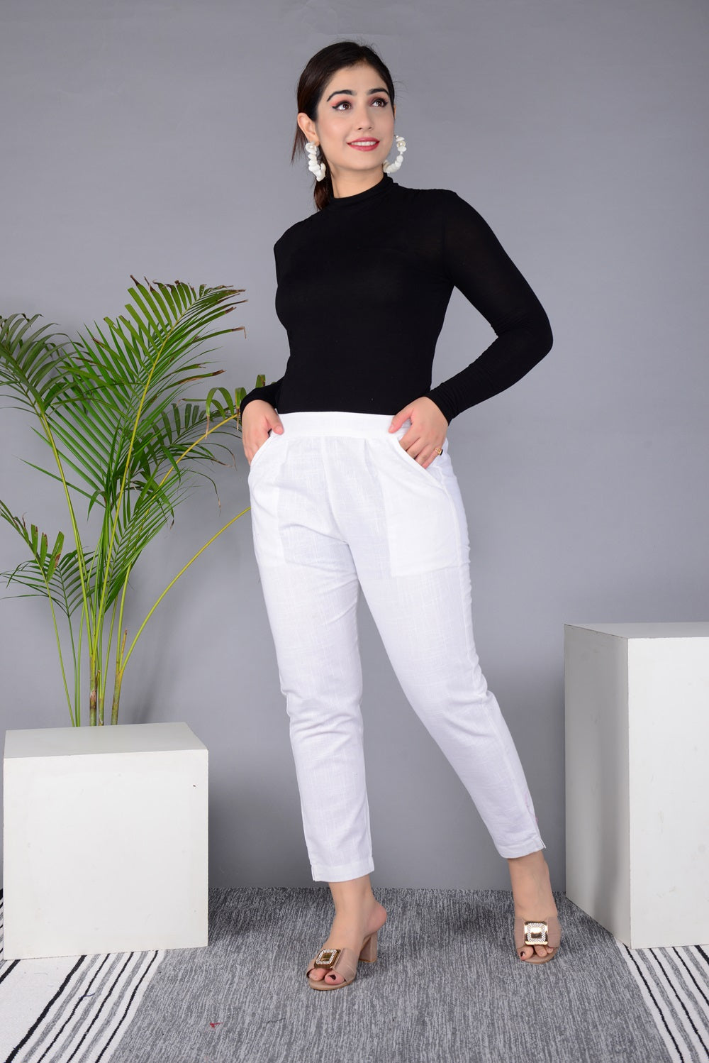 New Launch: Everyday Cotton Pant (White) – Timeless Comfort & Versatile Style