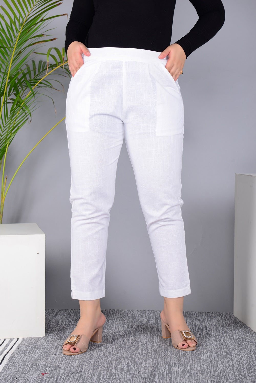 New Launch: Everyday Cotton Pant (White) – Timeless Comfort & Versatile Style