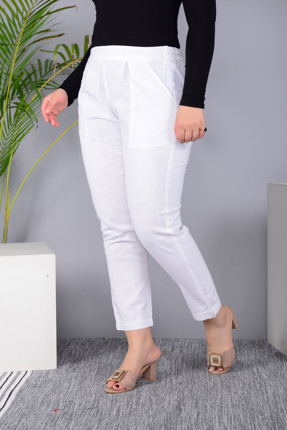 New Launch: Everyday Cotton Pant (White) – Timeless Comfort & Versatile Style