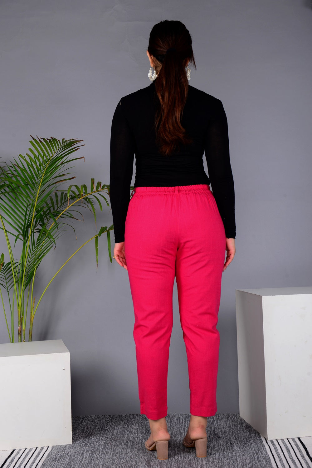 New Launch Everyday Cotton Pant (PINK)