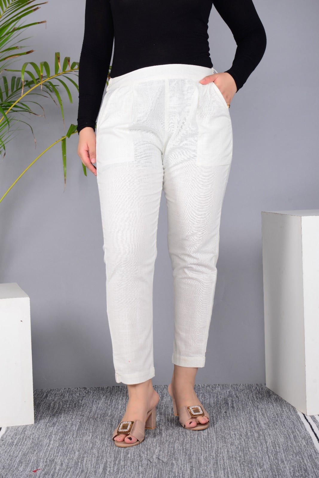 New Launch: Everyday Cotton Pant (White) – Timeless Comfort & Versatile Style