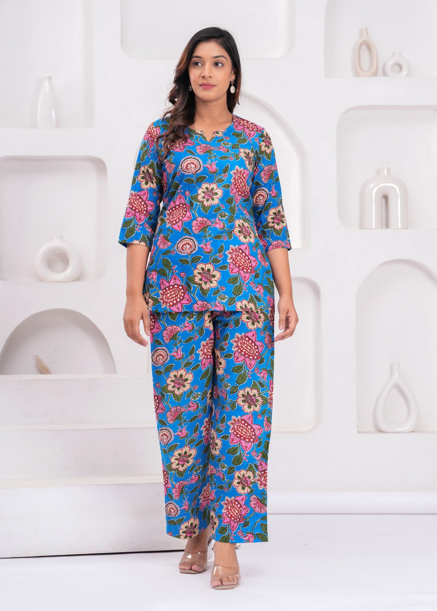 Ashvy Pure Cotton Night Suit β Top & Bottom Set for Ultimate Comfort