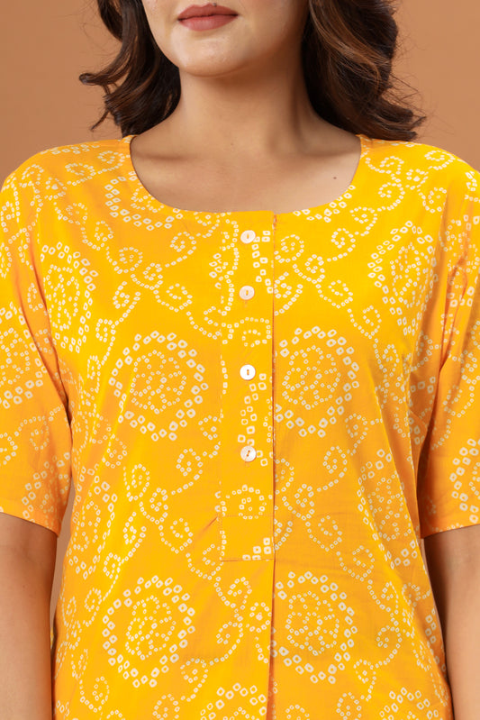 New Launch: Cotton Printed Top (Yellow) – Bold & Effortless Style