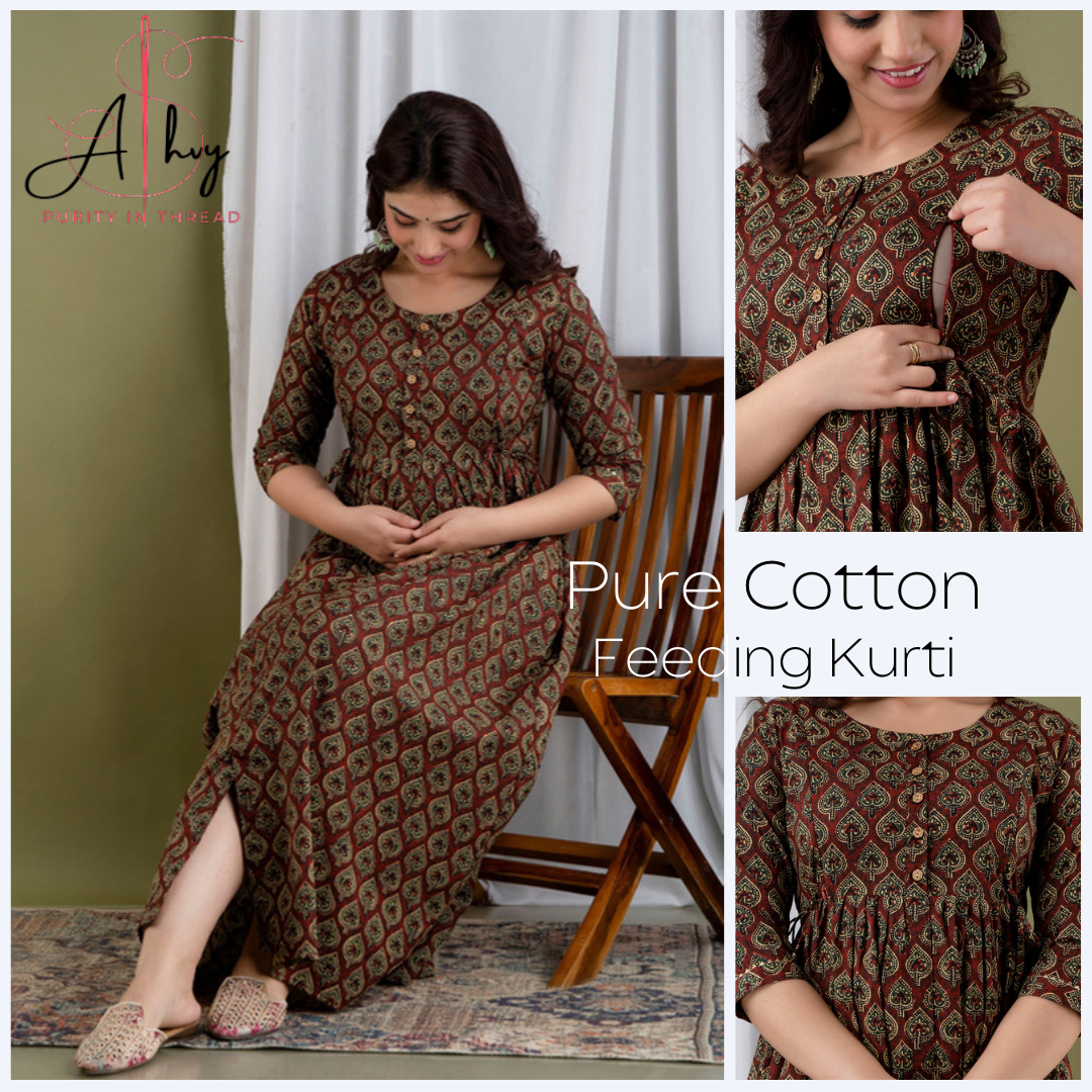 Effortless Style: Ashvy Cotton Feeding Dress For Pre & Post Maternity –  Ashvy India