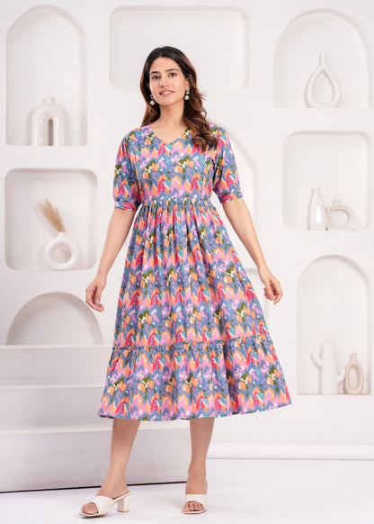 Ashvy Pure Cotton Anarkali Feeding & Maternity Kurti – Comfort Meets Elegance