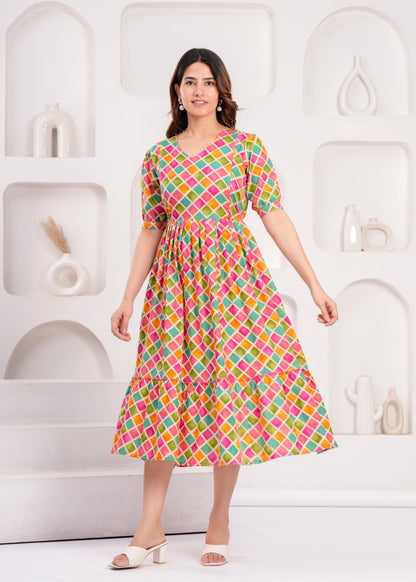 Ashvy Pure Cotton Anarkali Feeding & Maternity Kurti – Comfort Meets Elegance
