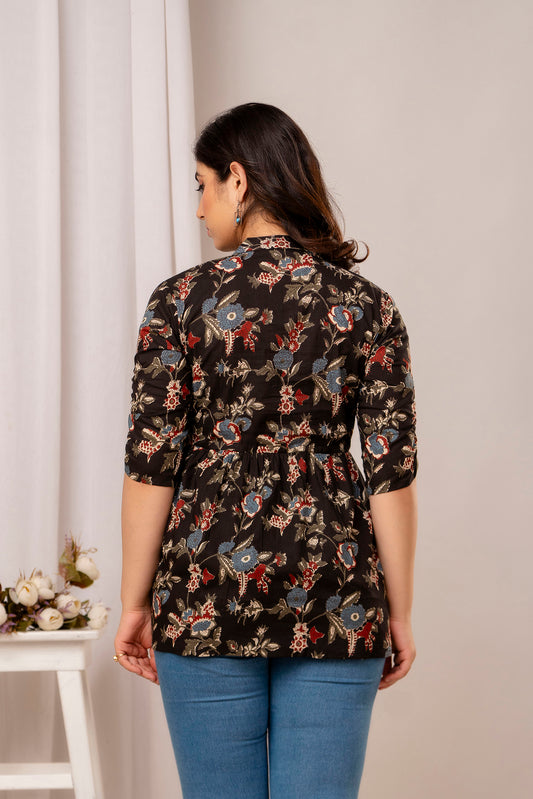 New Launch: Cotton Printed Top (Black) – Bold, Bright & Beautiful