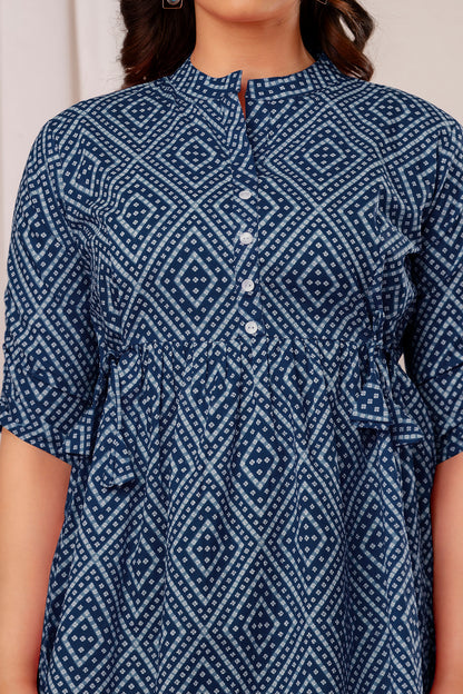 New Launch: Cotton Printed Top (Blue) – Effortless Elegance & Comfort