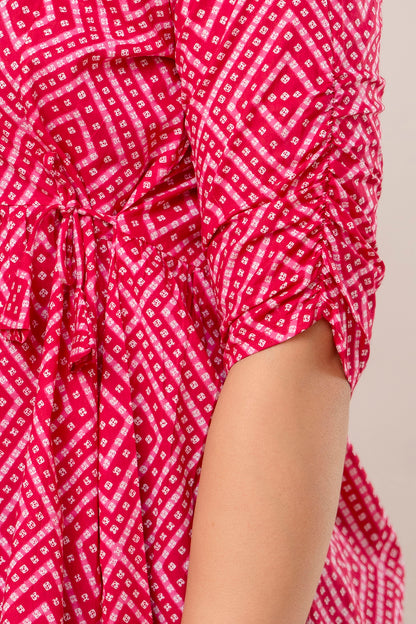 New Launch: Cotton Printed Top (Rani Pink ) – Bold, Chic & Timeless