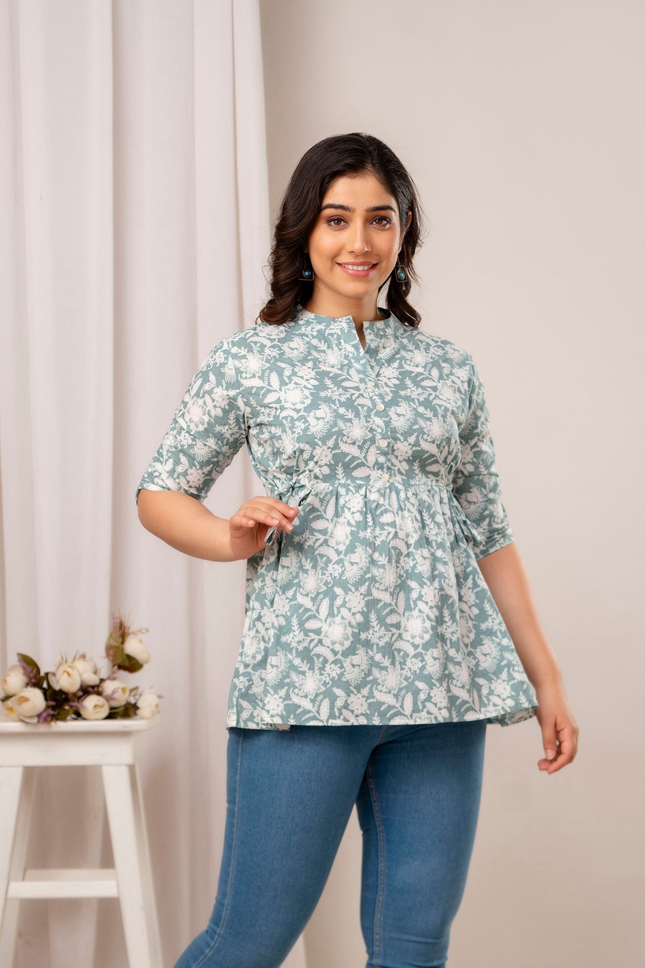 New Launch: Cotton Printed Top (Grey White) – Bright, Bold & Beautiful