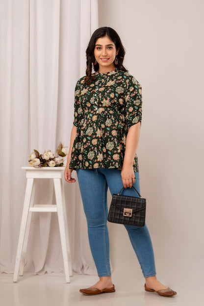 New Launch: Cotton Printed Top (Green) – Fresh, Light & Stylish
