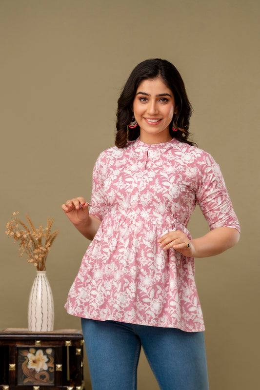 New Launch: Cotton Printed Top (Pink) – Vibrant, Comfortable & Chic