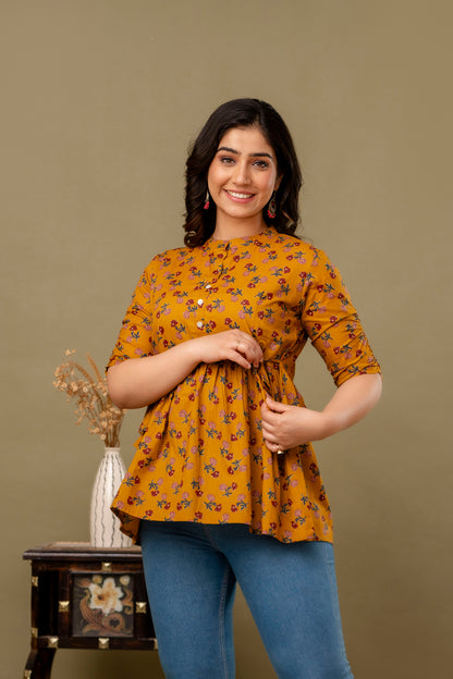 New Launch: Cotton Printed Top (Musturd Yellow) – Fresh, Vibrant & Stylish