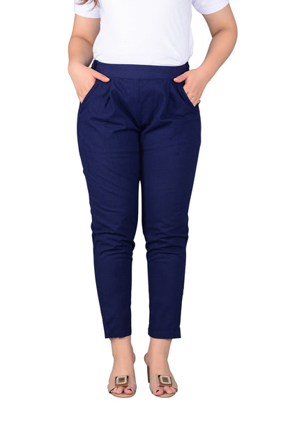 New Launch Everyday Cotton Pant (Blue)