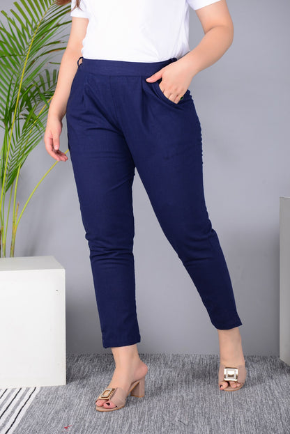 New Launch Everyday Cotton Pant (Blue)