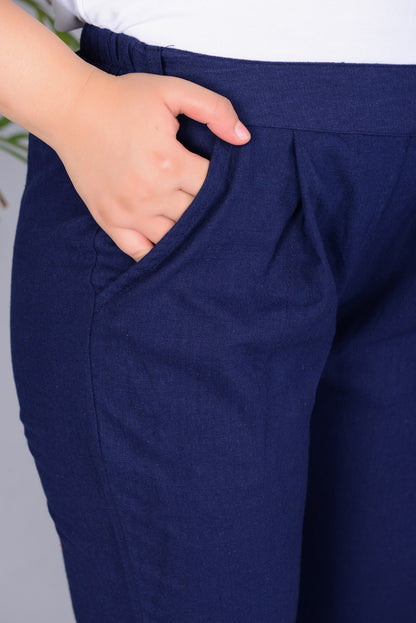 New Launch Everyday Cotton Pant (Blue)