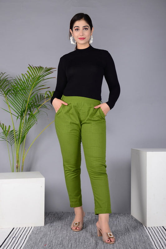 New Launch Everyday Cotton Pant (GREEN)