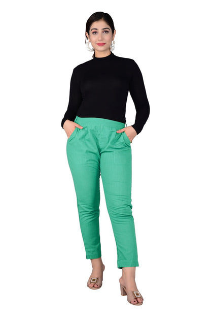 New Launch Everyday Cotton Pant (Aqua)