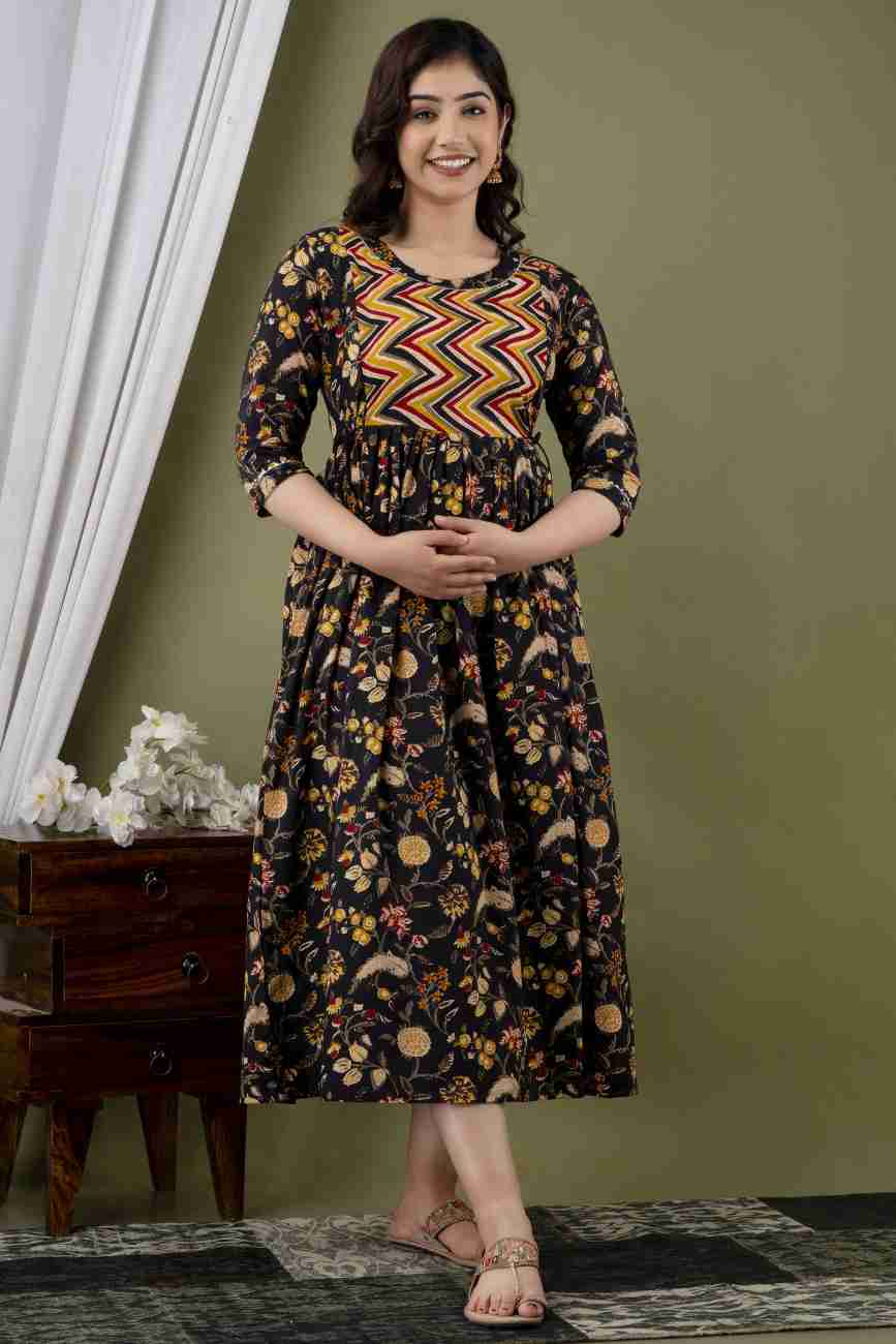 Comfortable Nursing Ashvy Women s Maternity Breastfeeding Kurti Blac Ashvy India