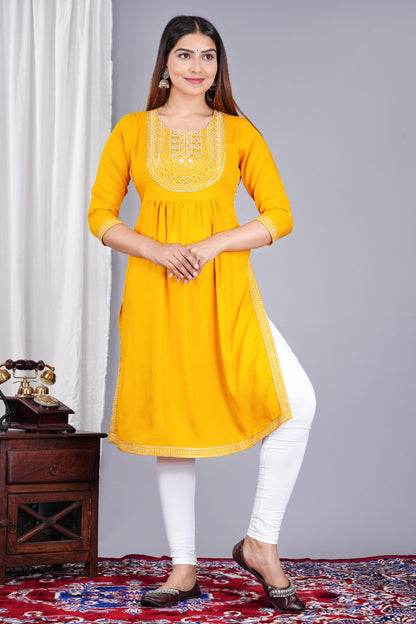 NEW LAUNCH BEAUTIFUL EMBROIDERED KURTA WITH GOTA WORK