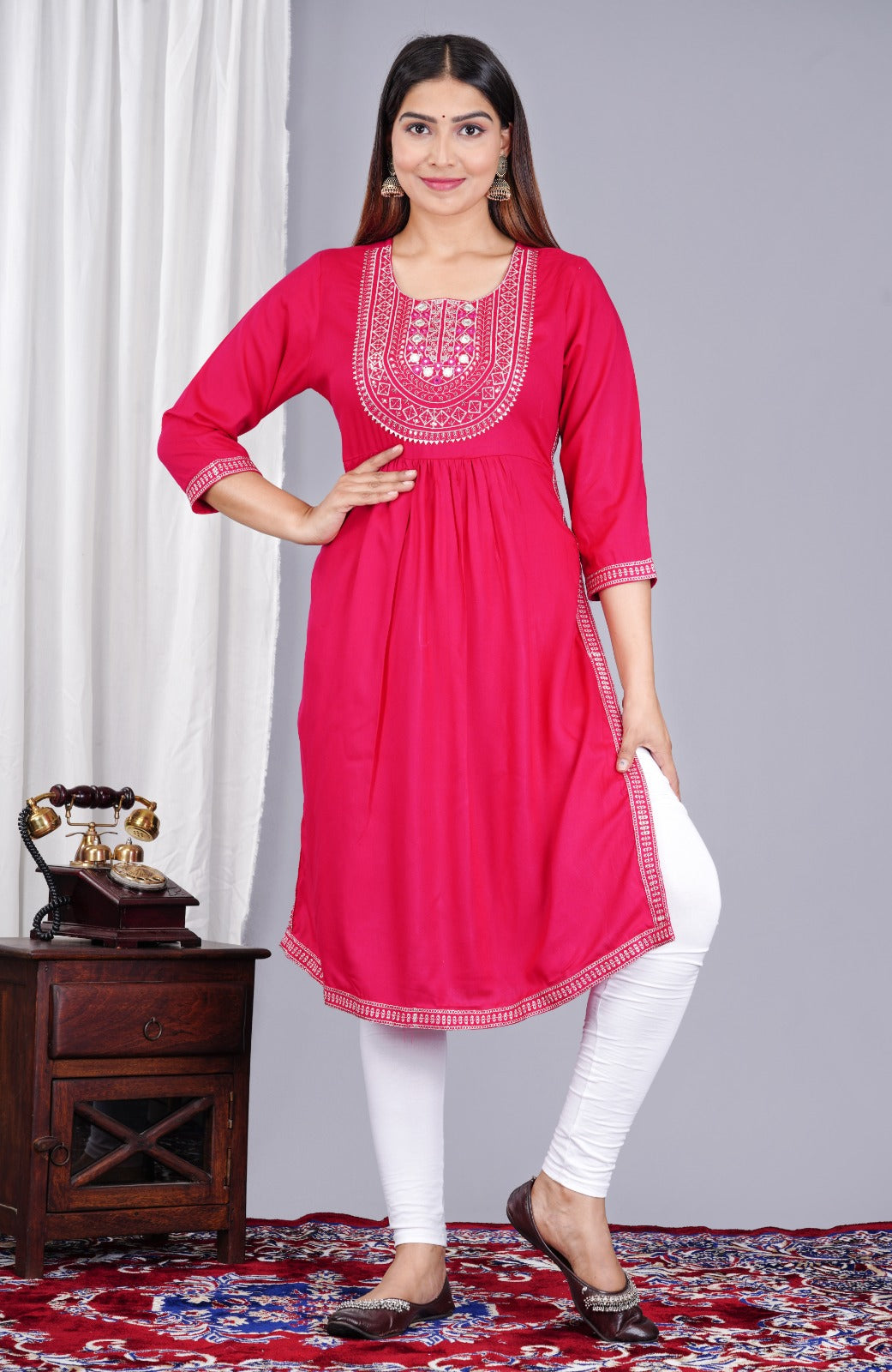 NEW LAUNCH BEAUTIFUL EMBROIDERED KURTA WITH GOTA WORK