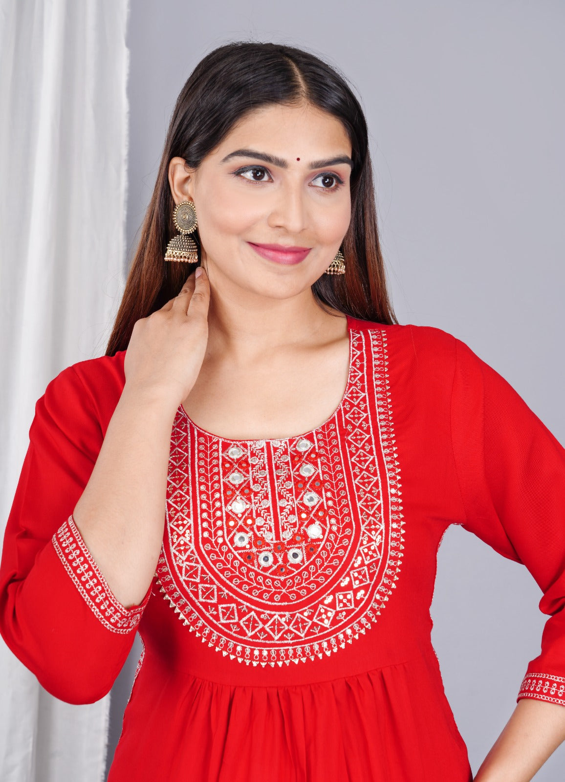 NEW LAUNCH BEAUTIFUL EMBROIDERED KURTA WITH GOTA WORK