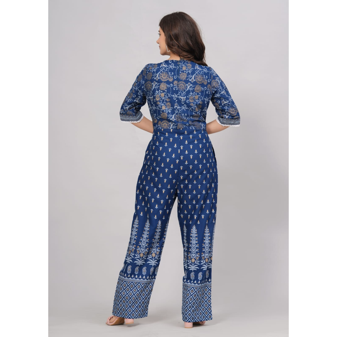 Ashvy Cotton Jump Suit (Blue)