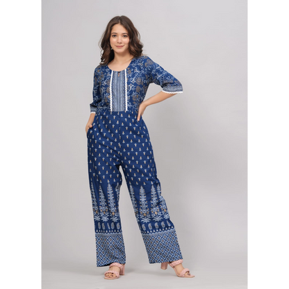 Ashvy Cotton Jump Suit (Blue)