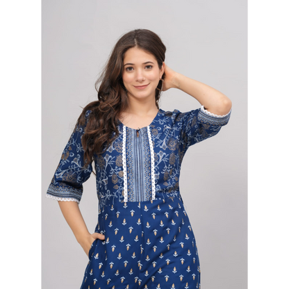 Ashvy Cotton Jump Suit (Blue)