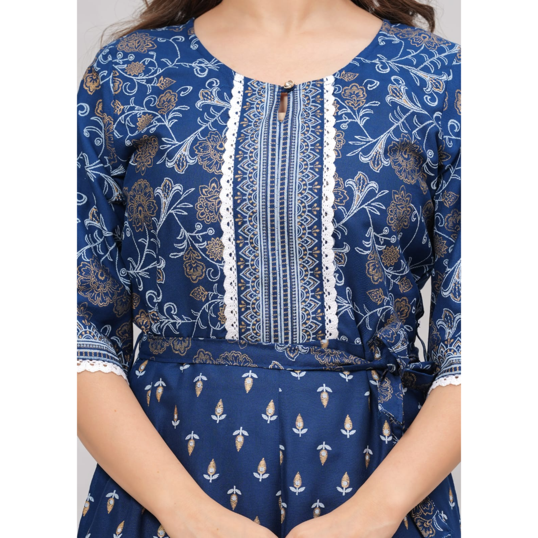 Ashvy Cotton Jump Suit (Blue)