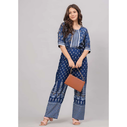 Ashvy Cotton Jump Suit (Blue)